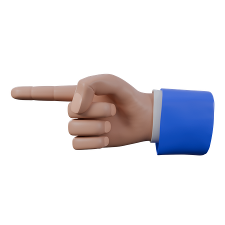 Pointing Left Hand Gestures  3D Icon