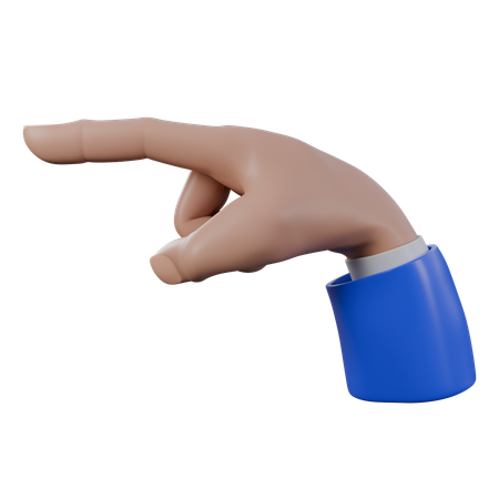 Pointing Left Hand Gestures  3D Icon