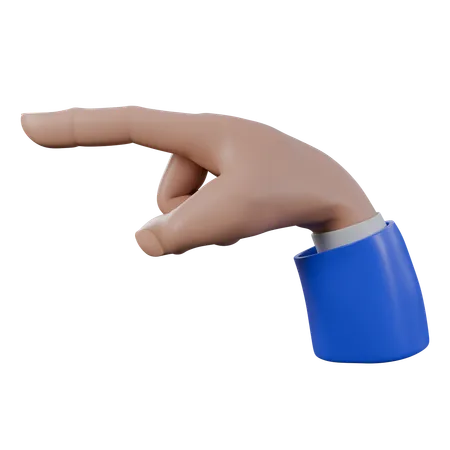 Pointing Left Hand Gestures  3D Icon