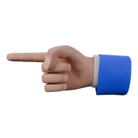 Pointing Left Hand Gestures  3D Icon