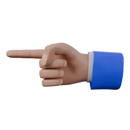 Pointing Left Hand Gestures  3D Icon