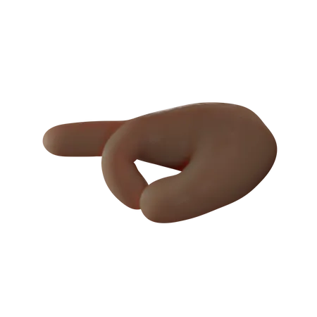 Pointing Middle Finger Gesture  3D Illustration