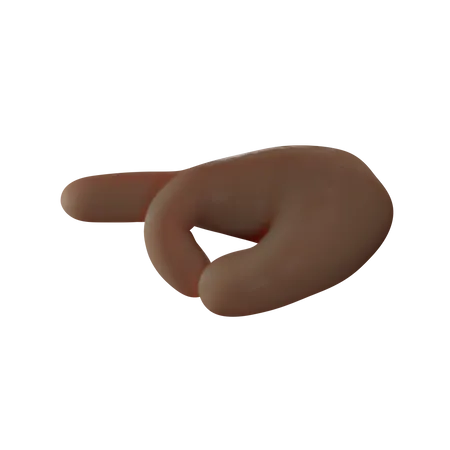 Pointing Middle Finger Gesture 3D Illustration
