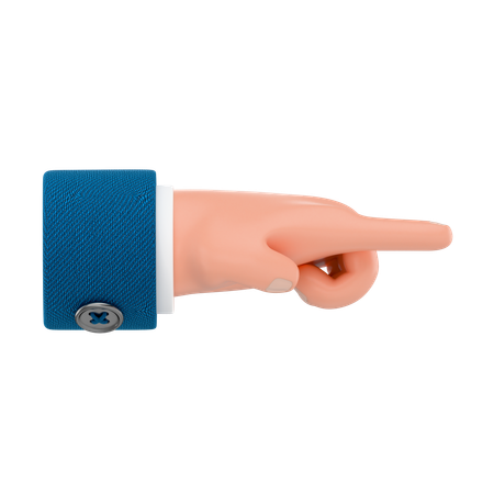 Pointing Right Hand  3D Icon
