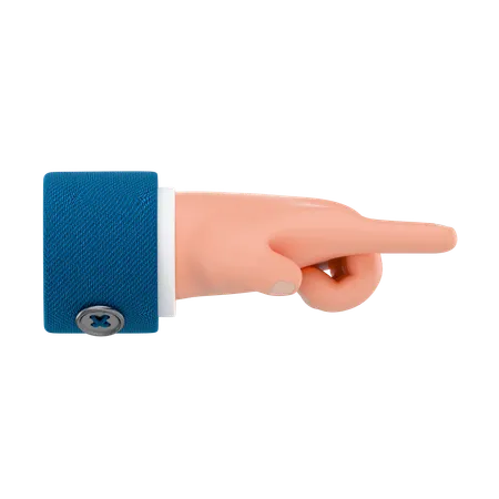 Pointing Right Hand  3D Icon