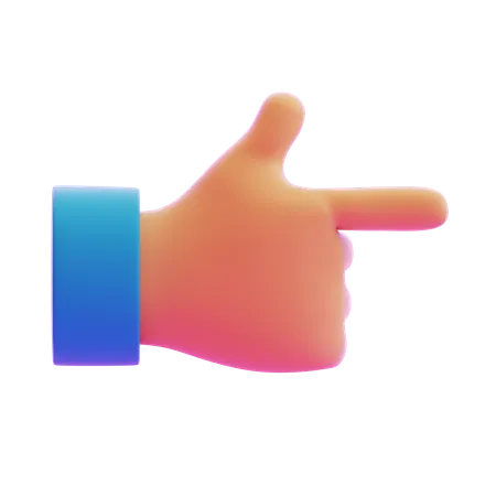 Pointing Right Hand Gesture  3D Icon