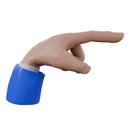 Pointing Right Hand Gestures  3D Icon