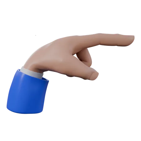 Pointing Right Hand Gestures  3D Icon