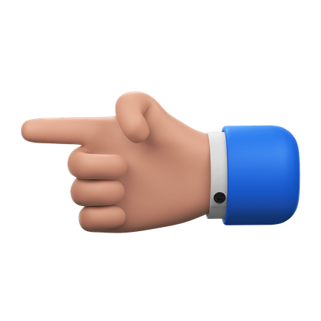 Pointing Side Hand Gesture  3D Icon