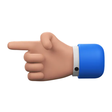 Pointing Side Hand Gesture  3D Icon