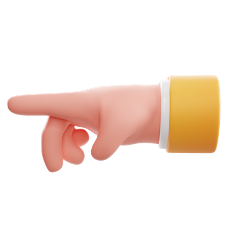Pointing To The Side Hand Gesture  3D Icon