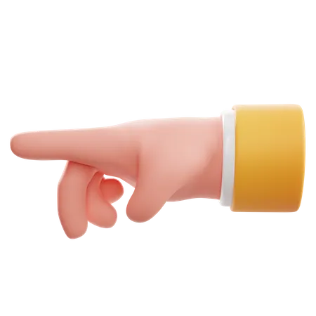 Pointing To The Side Hand Gesture  3D Icon