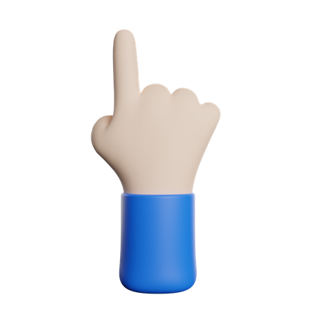 Pointing Up Finger  3D Icon