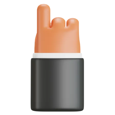 Pointing Up Finger Gesture  3D Icon