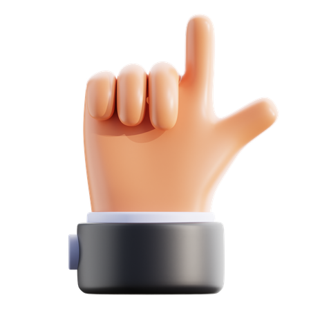 Pointing Up Hand Gesture  3D Icon
