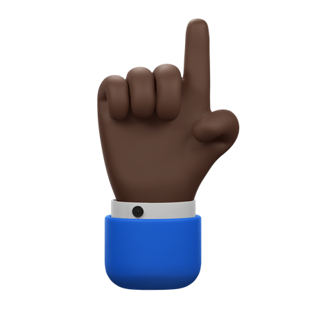 Pointing Up Hand Gesture  3D Icon