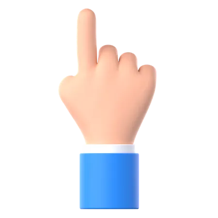 Pointing Up Hand Gesture  3D Icon