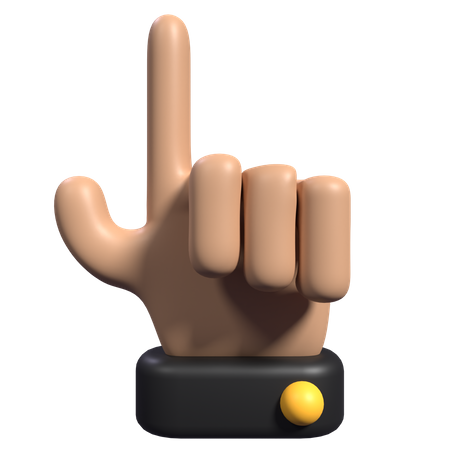 Pointing Up Hand Gesture  3D Icon