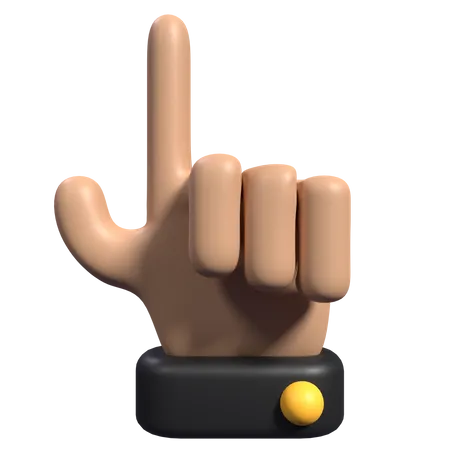 Pointing Up Hand Gesture  3D Icon