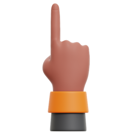 Pointing Up Hand Gesture  3D Icon