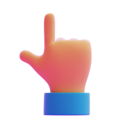 Pointing Up Hand Gesture  3D Icon