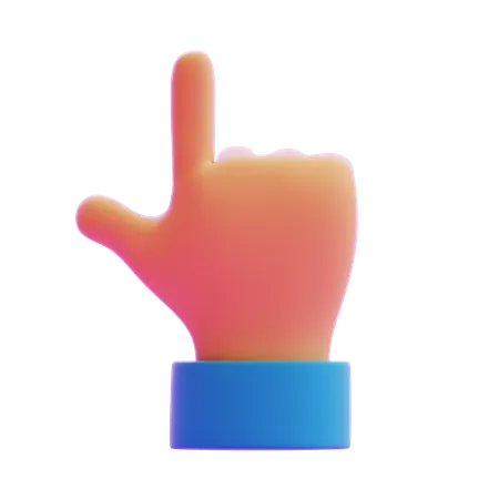 Pointing Up Hand Gesture  3D Icon