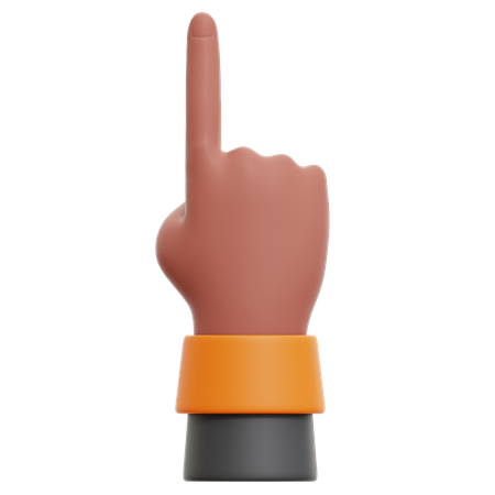 Pointing Up Hand Gesture  3D Icon