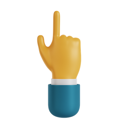 Pointing Up Hand Gesture  3D Illustration