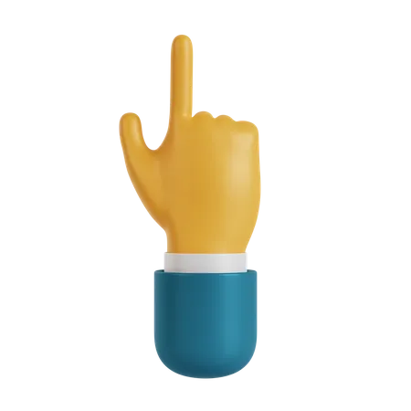 Pointing Up Hand Gesture  3D Illustration