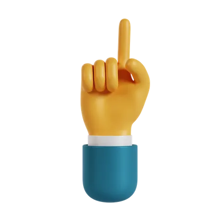 Pointing Up Hand Gesture  3D Illustration