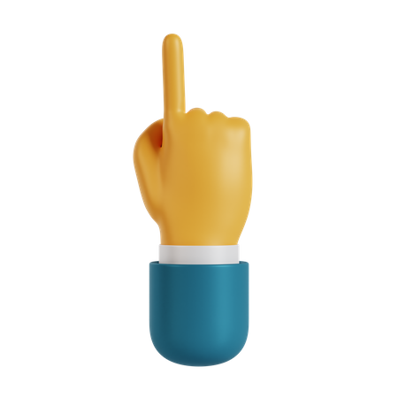 Pointing Up Hand Gesture  3D Illustration