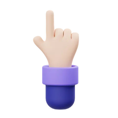 Pointing Up Hand Gesture  3D Illustration