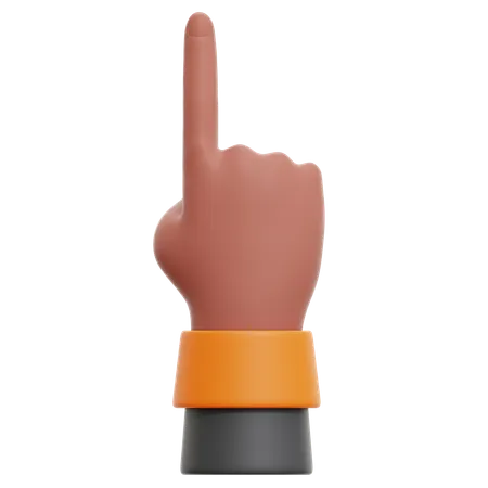 Pointing Up Hand Gesture  3D Icon