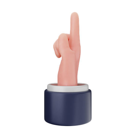 Pointing Up Hand Gestures  3D Icon