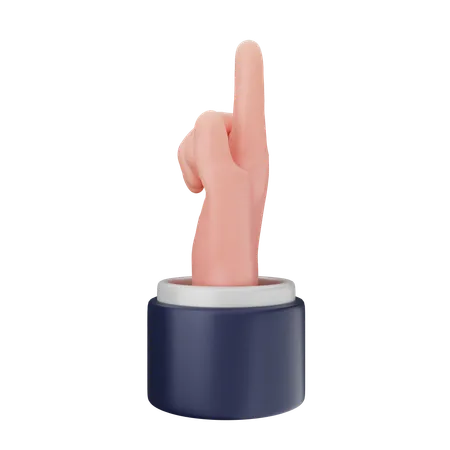 Pointing Up Hand Gestures  3D Icon