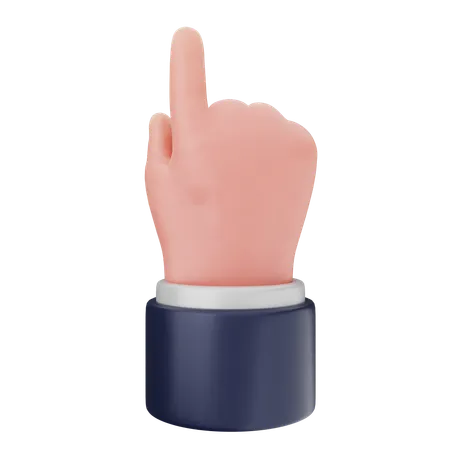 Pointing Up Hand Gestures  3D Icon