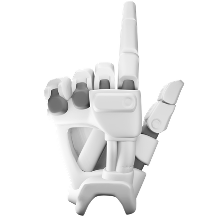 Pointing up Robot hand  3D Illustration