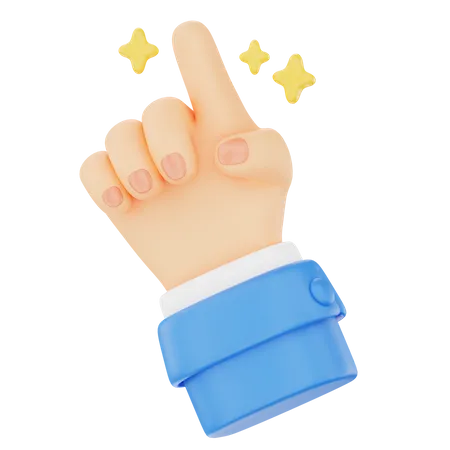 Pointing With One Finger Hand Gesture  3D Icon