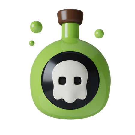 Poison Bottle 3D Icon