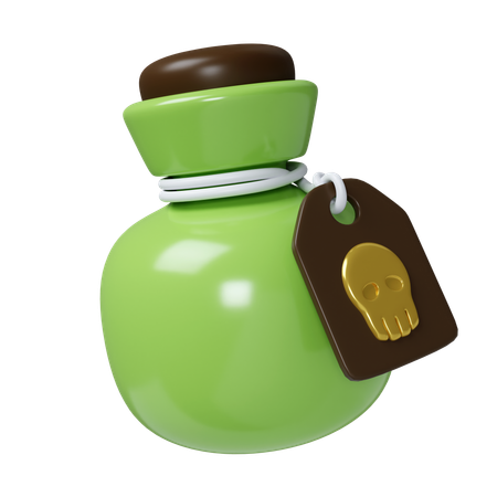 Poison Bottle 3D Icon