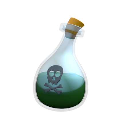 Poison Bottle 3D Icon