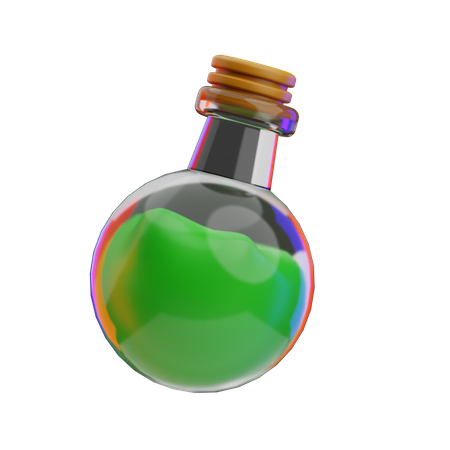 Poison Bottle 3D Icon