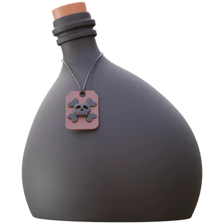 Poison Bottle Of Halloween Day 3 D Icon Illustration 3D Icon