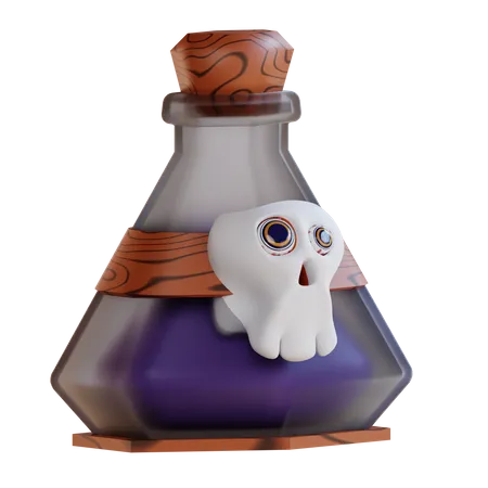 3 D Illustration Of Potion In A Bottle 3D Icon