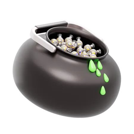 Poison Pot 3D Illustration