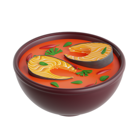 Curry au poisson  3D Icon