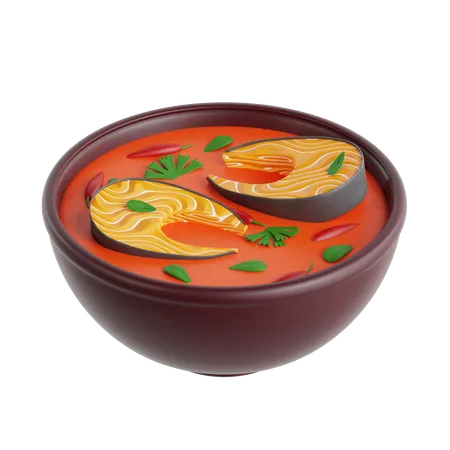 Curry au poisson  3D Icon