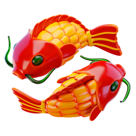 Poisson koi porte-bonheur chinois  3D Icon