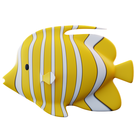 Poisson papillon  3D Icon