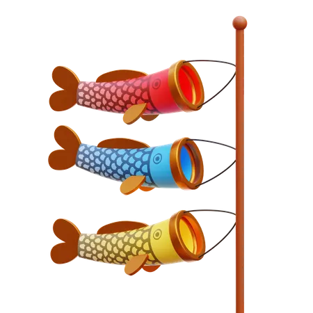 Drapeaux de poissons  3D Icon